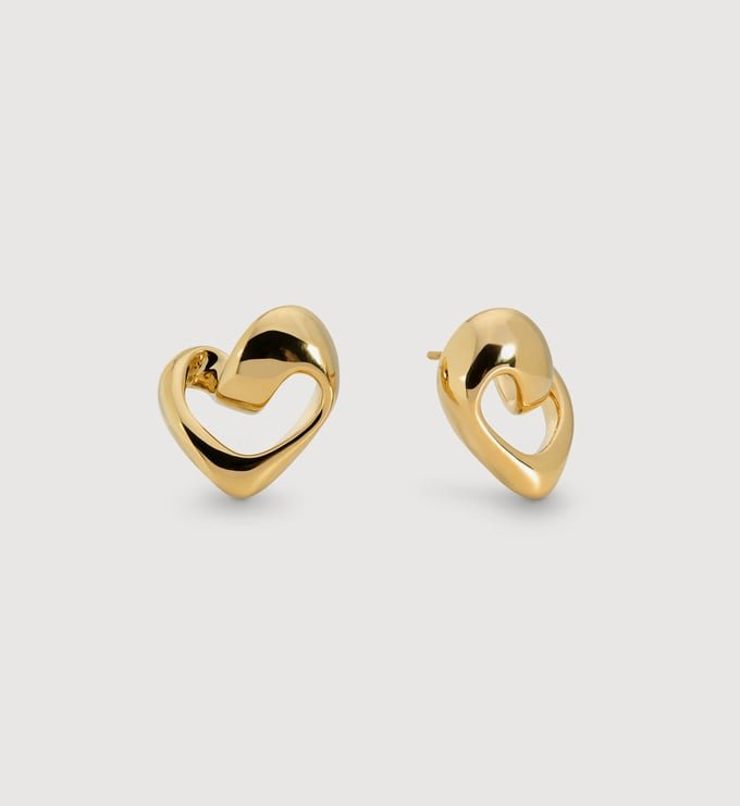 Infinity Heart Stud Earrings